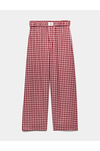 Marks & Spencer Saf Pamuklu Ekose Çocuk Pijama Altı