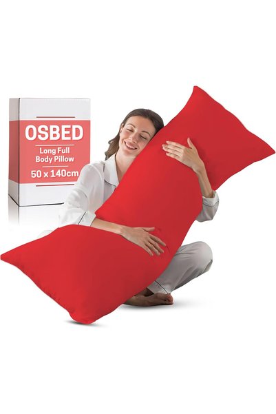 Generic وسادة طويلة ناعمة ومريحة من OSBED للنوم على الجانب |   وسادة جسم كبير...