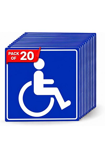 Generic SouqHive Handicap 2 Pack 6x6 Inch Sign Sticker Disabled Wheelchair Sy...