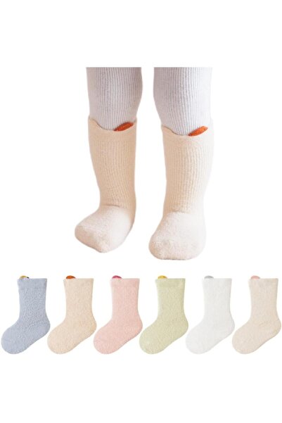 Generic 6 Pairs Baby autumn and winter with fleece thickened baby wool socks ...