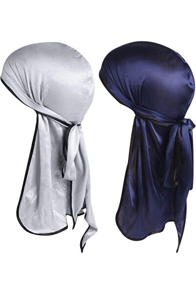 Generic Silky Durag Men Soft Silk Durags 360 Waves Headwraps Unisex Cap Banda...