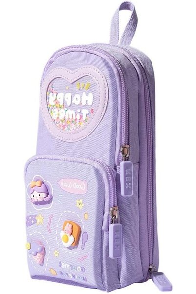 Generic Large Capacity Pencil Case Pouch With Handle, Cute Backpack shaped Zi...