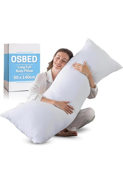 Generic وسادة طويلة ناعمة ومريحة من OSBED للنوم على الجانب |   وسادة جسم كبير...