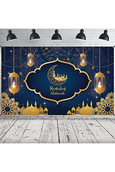 Generic Ramadan Mubarak Banner 2025, Extra Large Fabric Eid Kareem Backdrop f...