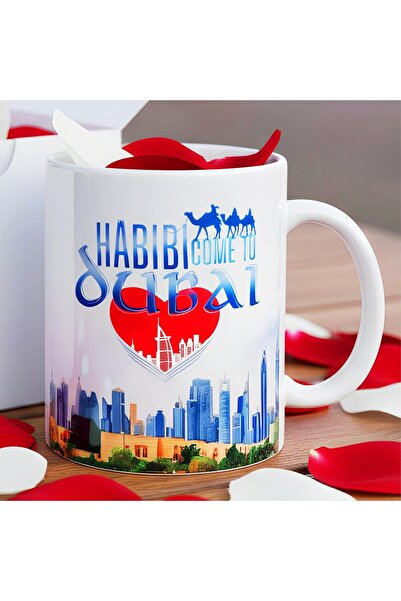 Generic Habibi come To Dubai 440ml Ceramic Handle Mug حبيبي تعال إلى دبي | Ce...