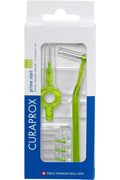 Curaprox طقم فرشاة أسنان بينية CPS 011 برايم ستارت، أخضر، 1.1 مم