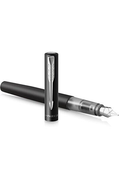 Parker قلم حبر جاف كروي الرأس فيكتور بخط متوسط الحجم وزخارف من الستانلس ستيل ...