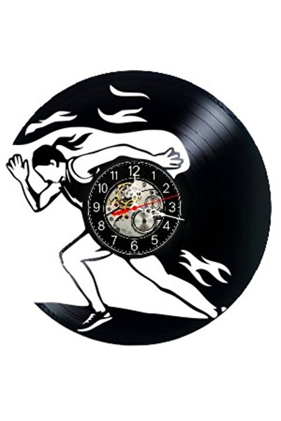 OEM Ceas de perete decorativ din disc de vinil, Model Atletism Alergare Sport...