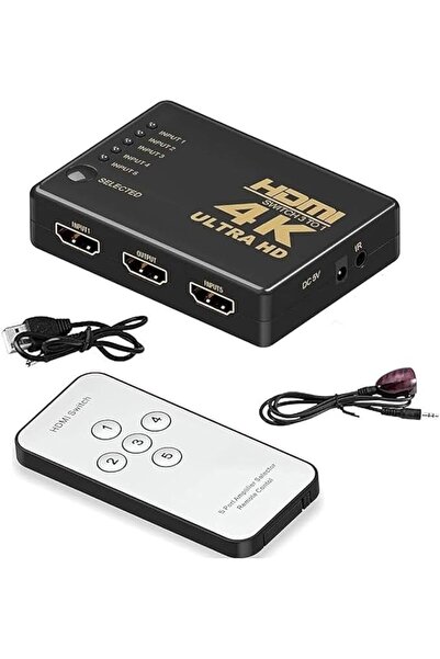 GENERAL 4K HDMI Switch 5-Port Switcher Selector Box with Remote Control Suppo...