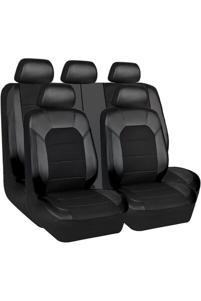 Generic ELEPHANTBOAT® Leather and 3D Air Mesh Universal Fit Car Seat Covers, ...