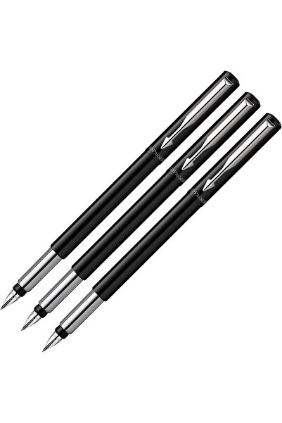 Parker قلم حبر جاف كروي الرأس فيكتور بخط متوسط الحجم وزخارف من الستانلس ستيل ...