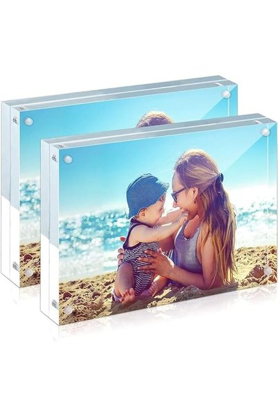 SYOSI A4 Acrylic Picture Frames 2 Pack, SYOSI, 8.5x11 Magnetic Clear Thicker ...