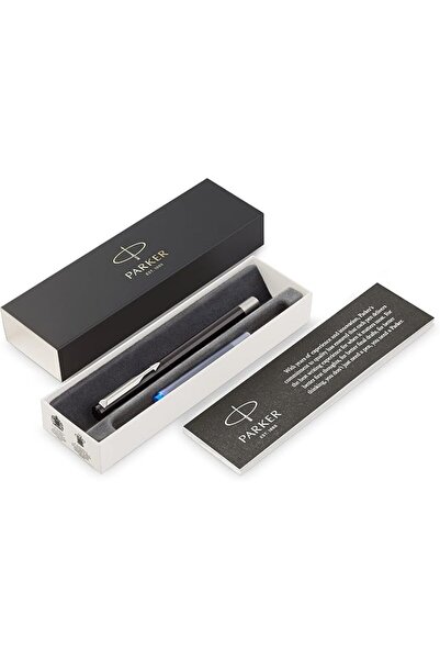 Parker قلم حبر جاف كروي الرأس فيكتور بخط متوسط الحجم وزخارف من الستانلس ستيل ...