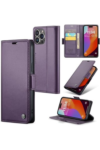 Generic for iPhone 15 Flip Case, PU Leather Wallet Cover with RFID Blocking, ...