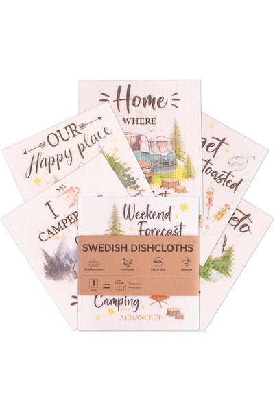 Generic Polly Online Swedish Dishcloths for Kitchen,6 Pack Cloth Paper Towels...
