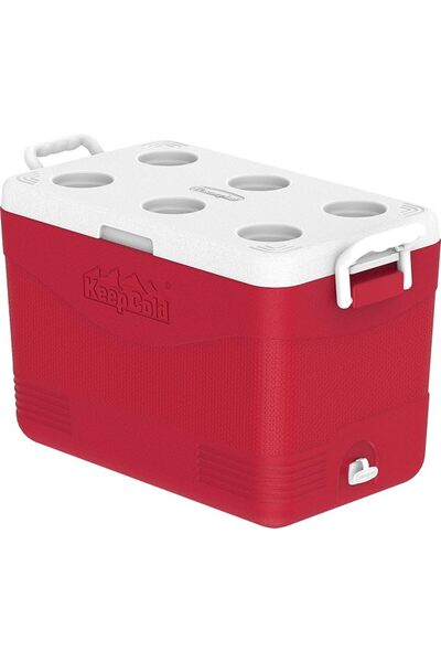 Cosmoplast صندوق تبريد بلاستيكي للنزهات سعة 46 لتر - أزرق