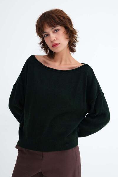 Addax Boat Neck Knitwear Sweater K3472