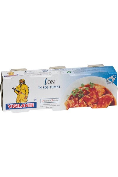 Vigilante Set 2 x Ton în sos de roșii, Vigilante, 3 x 80 g