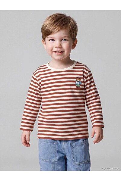LC Waikiki Crew Neck Striped Boys' T-Shirt (W6)