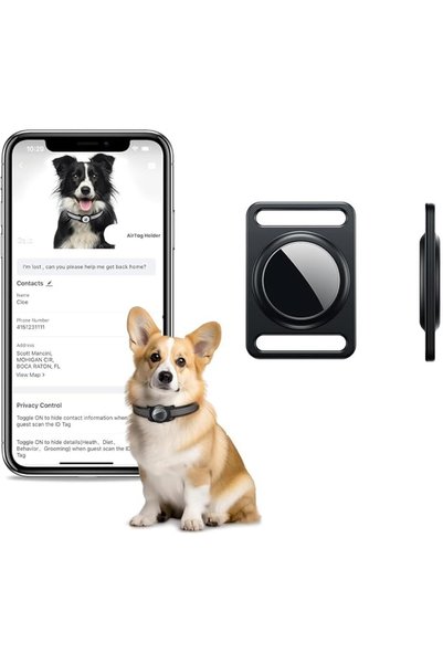 TERRIFI Compatible Case for Tracking Tag (2021), Aluminum Pet Collar Holder w...