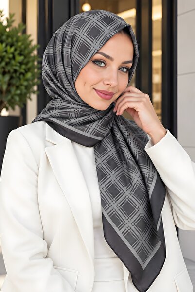 İmajButik Black Patterned Soft Scarf