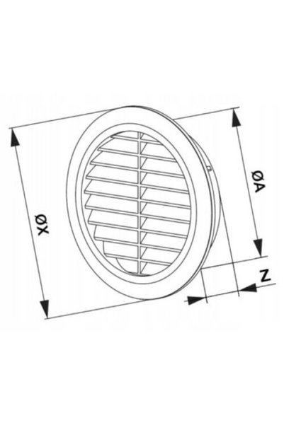 AWENTA Grilă de ventilație rotundă, Awenta, Plastic, 125 mm, Maro