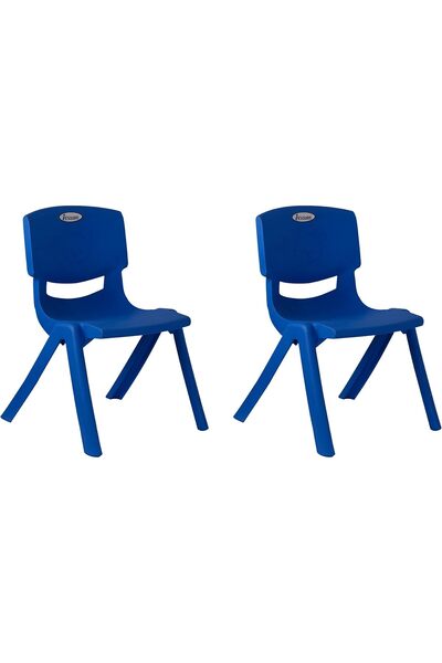 Generic Baby Chair Kids Plastic School Study Chair Blue Color Pack Of 2