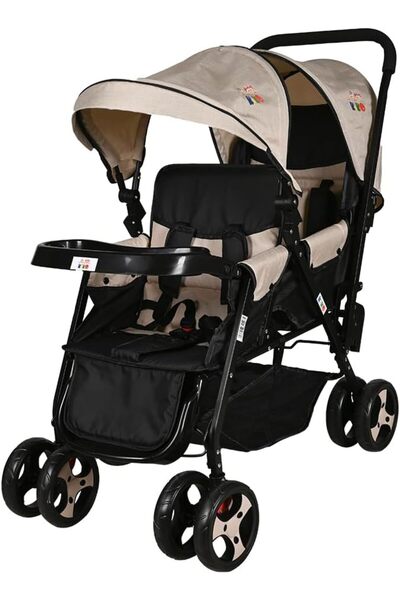 Generic Twin Baby Stroller – Lightweight Tandem Double Stroller with 5-Point ...