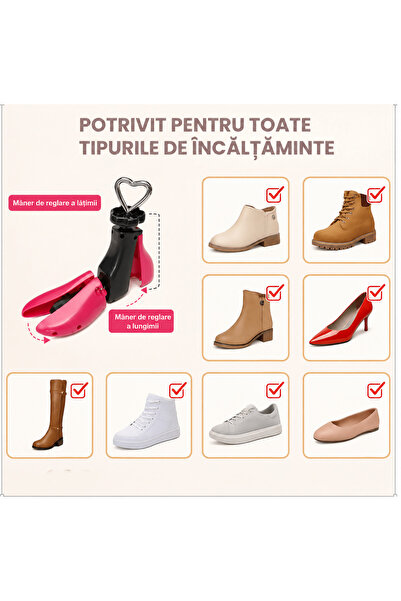 TnsAround Întinzător de pantofi pentru lărgire și alungire în 4 direcții, pentru adidași, ghete, pantofi, mărimi 36-41