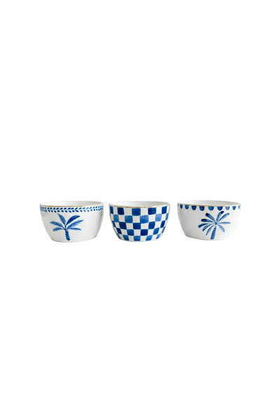 Lucky Art Solane Bone 3-Piece Bowl Set