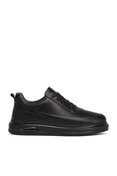 Tergan Siyah Hakiki Deri Erkek Sneaker - E26S1AY57937-A23