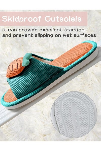 Generic Girls Boys Cute Slippers Bunny Cartoon Animal Rabbit Comfy Slides Slip On Indoor Bedroom House Non-