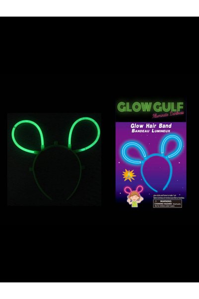 Glow Gulf Glow Bunny Ears head band GREEN