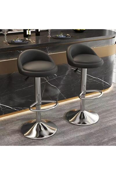 Generic Bar Stools, Leather Bar Chair, Kitchen Dining Chair, 360° Swivel Kitc...