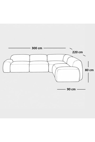 Generic Corner L-Shaped Sofa Made of Swedish Wood and Bouquet Fabric with Comfortable Upholstery - Brown - M