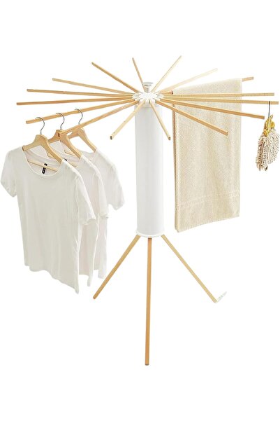 Generic Foldable Clothes Drying Stand with 360° Rotating Arms – Compact Indoo...