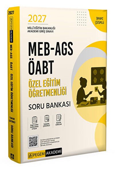 Pegem Akademi Yayıncılık 2027 MEB-AGS ÖABT Özel Eğitim Öğretmenliği Soru Bankası