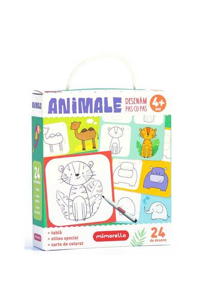 Editura Kreativ Joc educativ Mimorello – Animale – Desenam pas cu pas