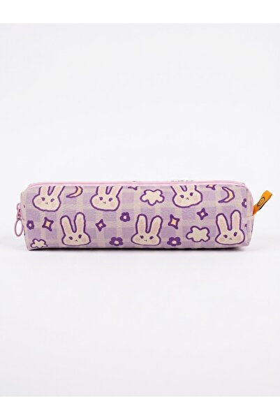 PALTO TASARIM Purple Rabbit Design Zippered Pen Holder - Single Compartment P...