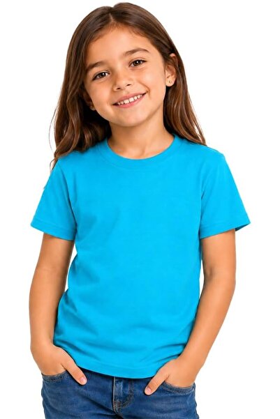 Generic Kids Round Neck Girls T Shirt 170 GSM Pure Cotton Basic Colors, White...