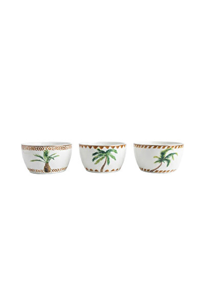 Lucky Art Palmina Bone 3-Piece Bowl Set