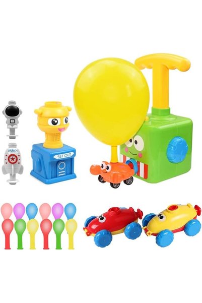 EXCEFORE Balloon-Powered Car Launcher |   Hand Push Inflatable Balloon Pump, ...