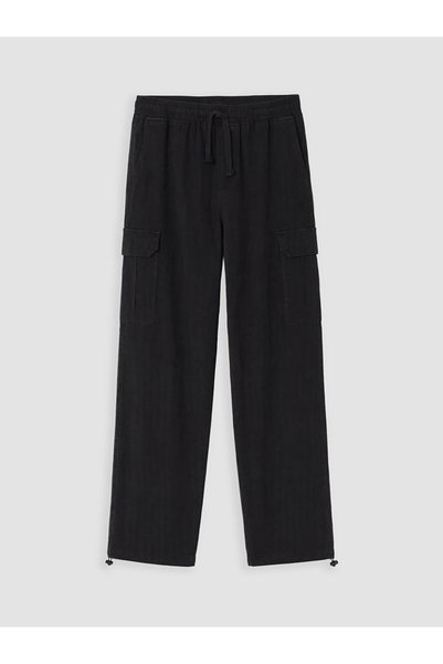 LC Waikiki Black Relax Fit Men's Cargo Pants