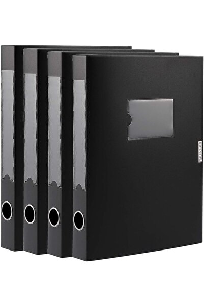 Generic A4 Storage File Boxes Plastic Filing Box(4 Pack),40mm Spine, A4 Archi...