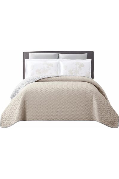 Generic DONETELLA Quilt Set, 6-Piece Reversible Quilted Coverlet Set, King Si...