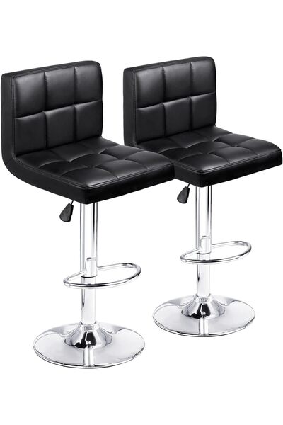 Generic Bar Stools, Leather Bar Chair, Kitchen Dining Chair, 360° Swivel Kitc...