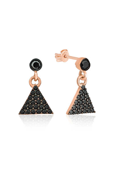 BlackCraft Silver Triangle Earrings