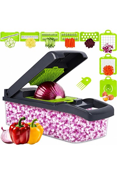 Generic 16-in-1 Professional Vegetable Chopper & Slicer – Onion Dicer, Mandol...