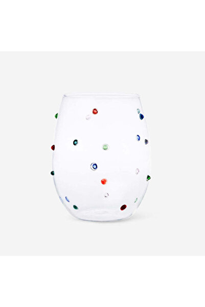 Flying Tiger Copenhagen Çok Renkli Puantiyeli Cam Bardak