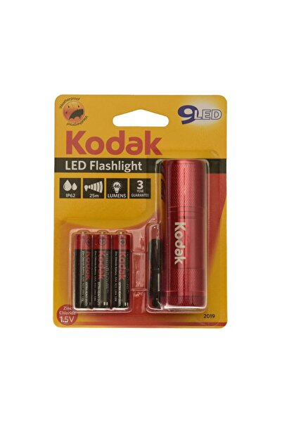 Kodak Lanternă Mini LED, 9 LED-uri, 46 lumeni, 25 metri, 3 baterii AAA, IP62,...